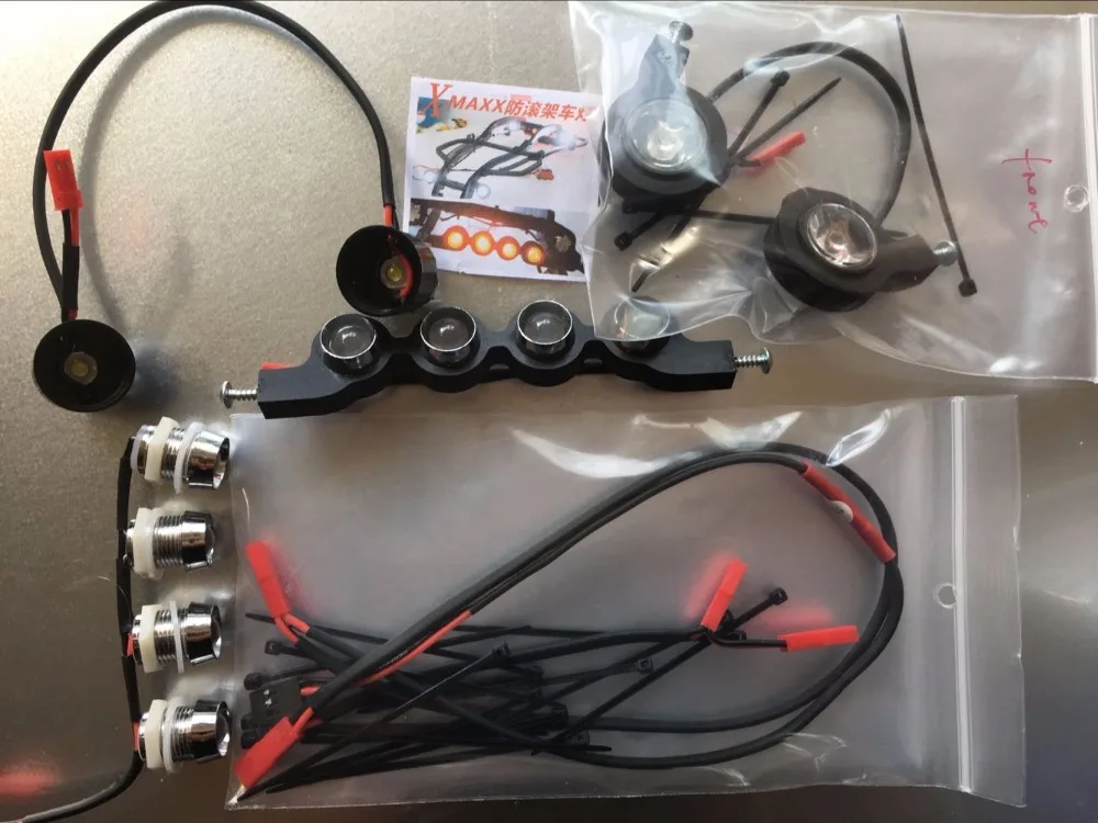 Набор фар TRAXXAS 12 шт. + кронштейн головного света переключатель для X MAXX|traxxas x-maxx|traxxas