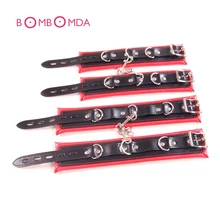 PU Leather Handcuffs Ankle Cuff Restraints Bondage Sex Toys For Woman Men Sex Products Tools