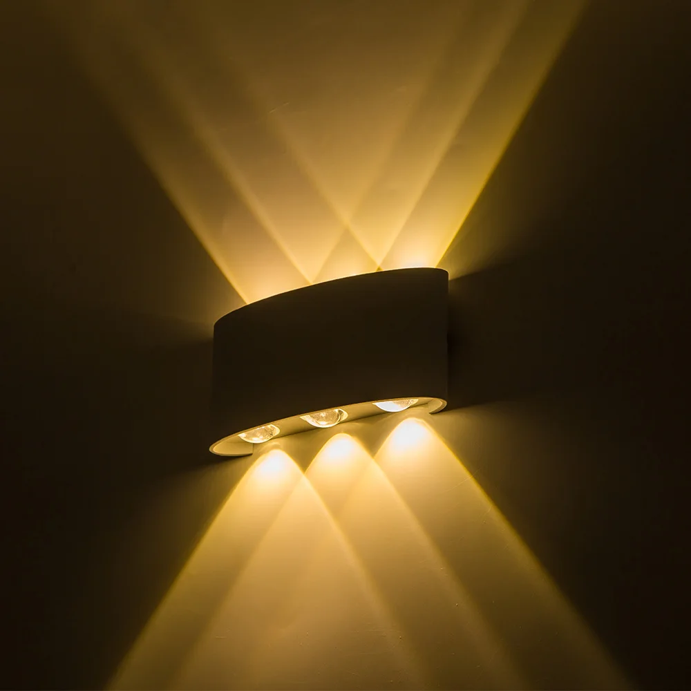 6 Вт вверх вниз настенный светильник led Открытый водонепроницаемый IP65