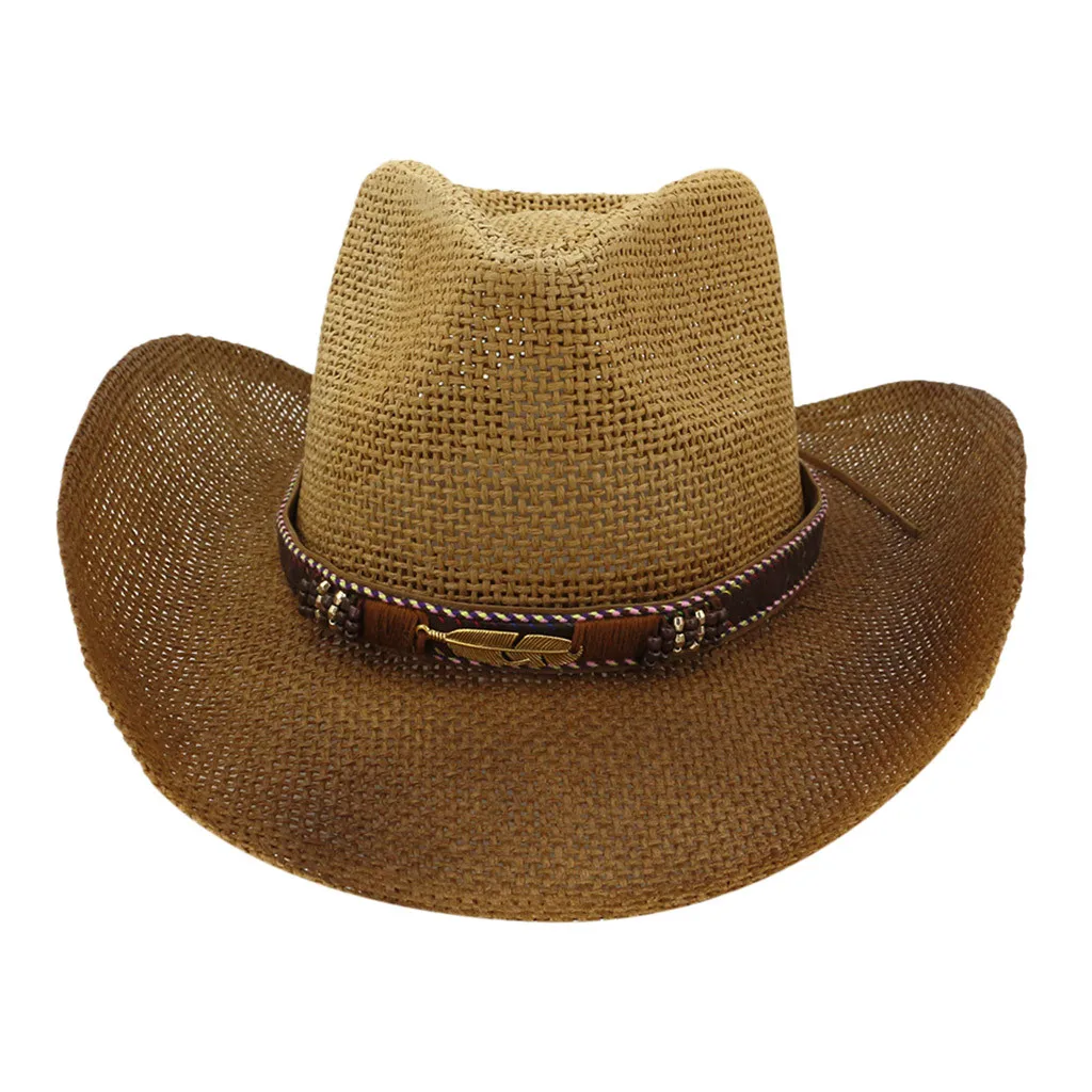 Мужская шляпа sombrero унисекс ковбойские шапки для женщин Пляжная соломенная