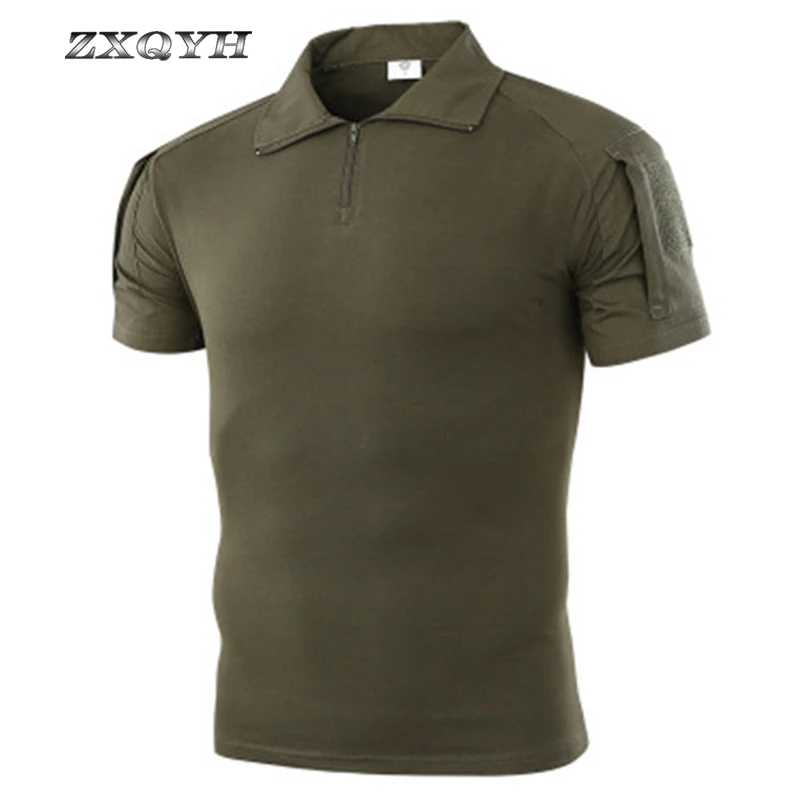 ZXQYH Summer Men T-shirt Short Sleeve Anti-Sweat Shirt Army Combat Tactical T Shirt Military Camouflage Outdoor Trekking Shirt ZXQYH Summer Men T-shirt Short Sleeve Anti-Sweat Shirt Army Combat Tactical T Shirt Military Camouflage Outdoor Trekking Shirt