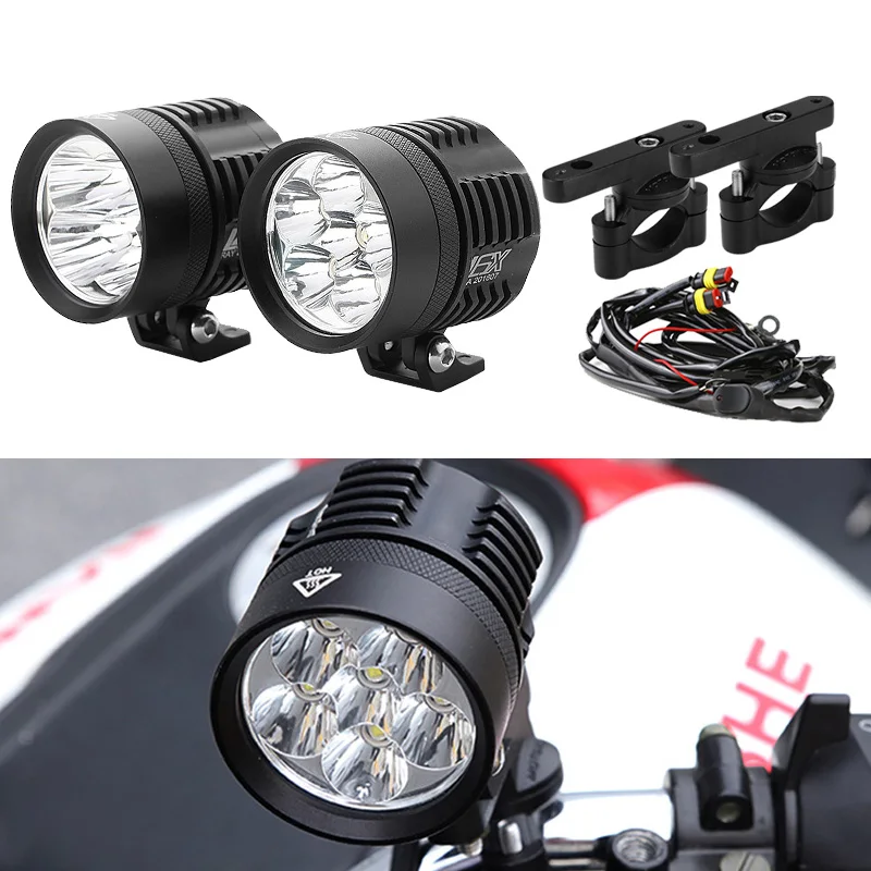 

Motorcycle 2x LED Auxiliary Fog Light Assemblie Driving Lamp 60W Motorcycle for BMW R1200GSA R 1200 GS F800GS F700GS 2013-2016
