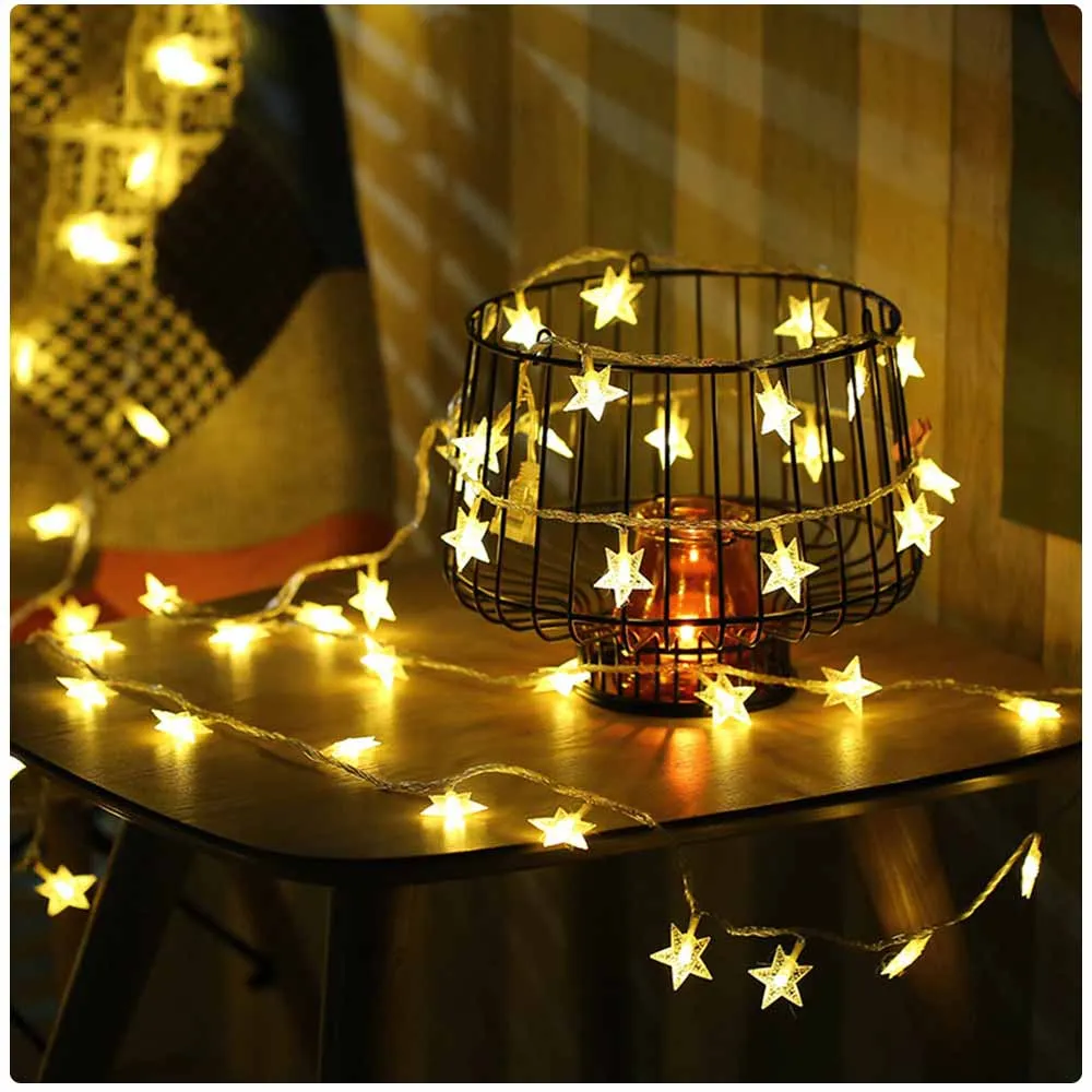 10 м 60LED китайские фонарики, веревка USB Powered Гирлянда звезда Hairball шар для праздника Рождества год Luces украшения D14
