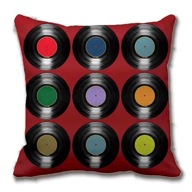Color Vinyl Records Pattern Pillow Decorative Cushion Cover Pillow Case Customize Gift By Lvsure