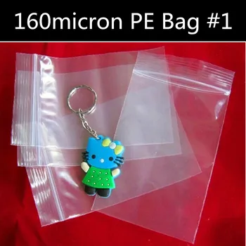 

500pcs 160micron Small Clear PE Plastic Bag Reclosable Gift Bag Thick Poly Resealable Ziplock Snack/Cookies/Nuts Packaging Bag