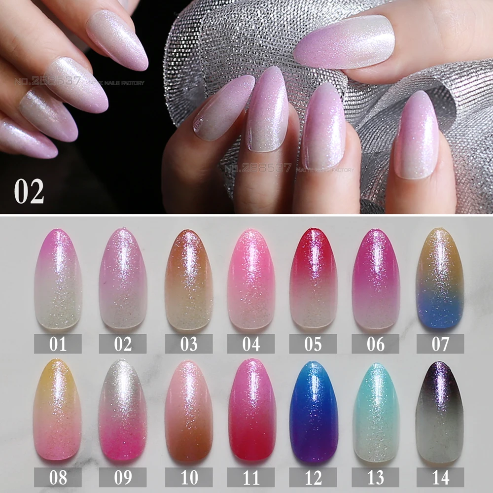  24pcs pink glitter gradient stiletto nails red medium Nude fake nails brown Translucent nature Fals