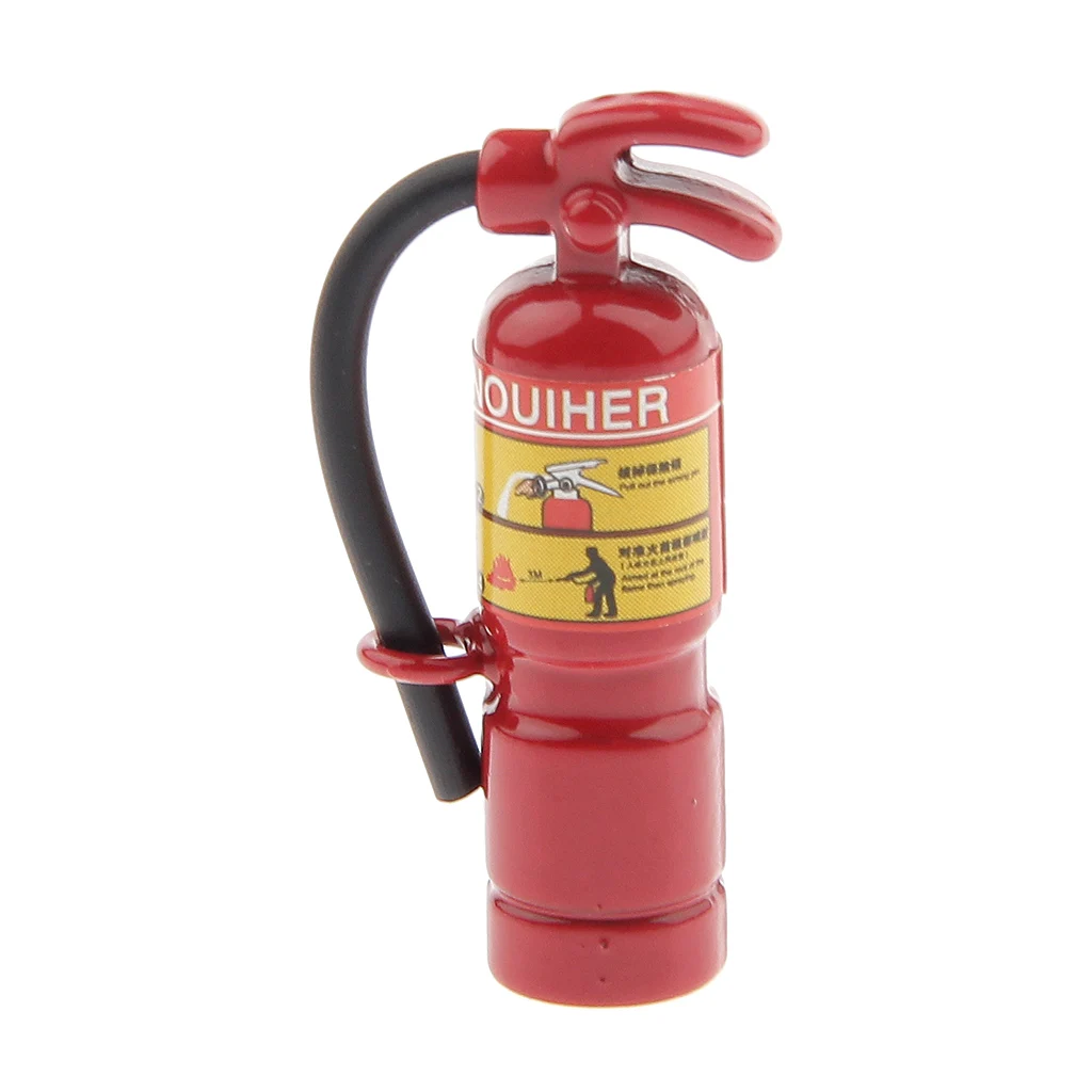 Dollhouse Miniature 112 Scale Dolls House Miniature Red Fire Extinguisher Safety Metal Doll