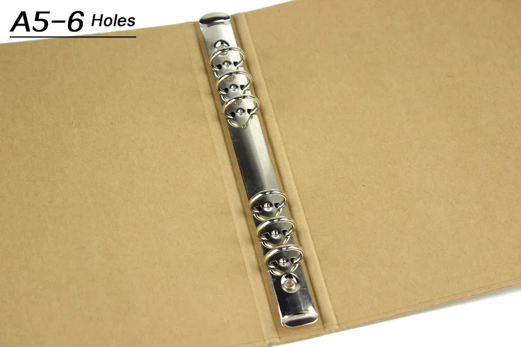 brown black A4 B5 A5 A6 kraft notebook office ring binder folder 4 6 20 26 holes rings spiral notebook cover brown black A4 B5 A5 A6 kraft notebook office ring binder folder 4 6 20 26 holes rings spiral notebook cover