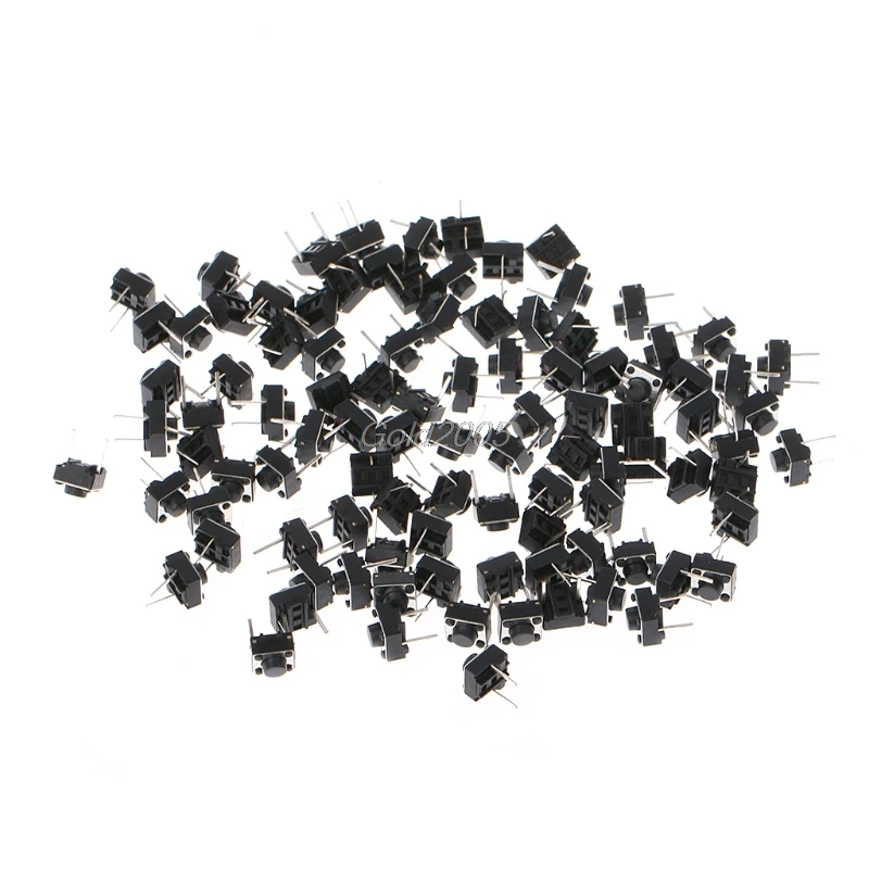 

100 Pcs 6x6x5mm 2 Pin Micro Momentary Push Button Tactile Switch G07 Drop ship
