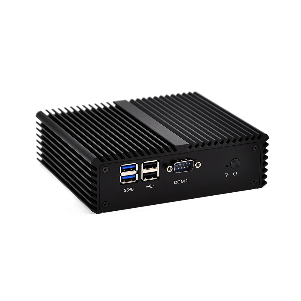 Qotom мини-ПК с 4 RS232, Core I3 I5 I7, Celeron 2955U/3215U, Q400S X86 Dual Lan Промышленный Блок питания компьютера