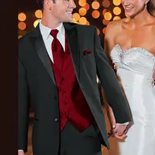 Лидер продаж новая куртка черный лацкан жениха смокинги друзей Жениха Лучший мужской костюм мужские свадебные костюмы(пиджак+ брюки+ галстук+ жилет