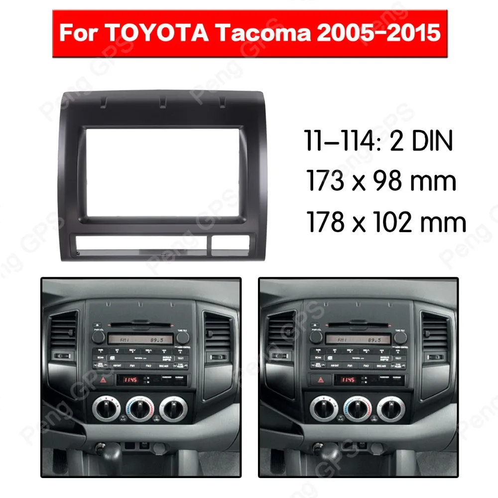 

2 din Car Radio stereo kit For TOYOTA Tacoma 2005-2015 installation facia dash Outter Frame Bezel Panel Adaptor trim Audio Facia