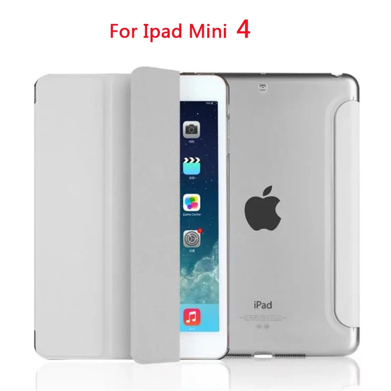 Чехол для iPad mini 4 3 2 1 7,9 ''Стенд чехол Смарт Мягкий ТПУ Магнитный PU кожаный чехол для IPad Mini 1 2 3 4 авто сна/Пробуждение - Цвет: Grey for Mini 4