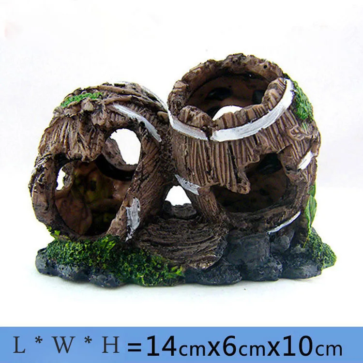 

Aquatic Animals Accessories Drop shipping Fish Tank Aquarium Artificial Barrel Cave Resin Decoration Gardening Jewellery