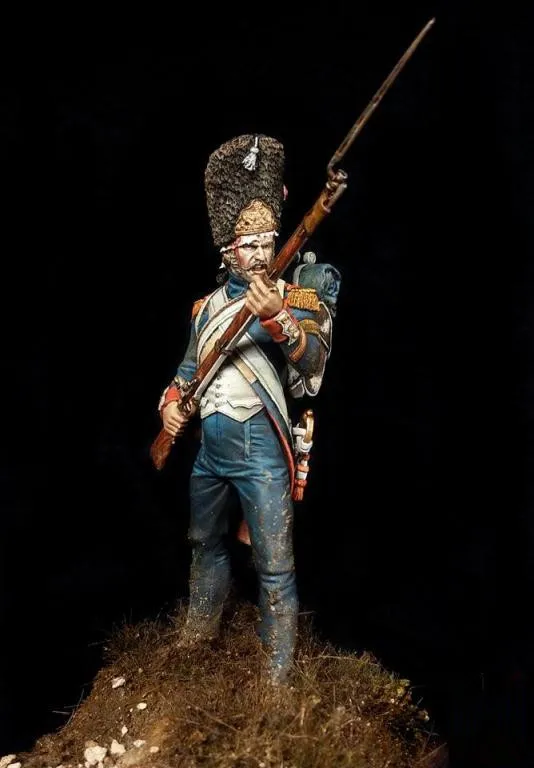 base Unpainte 1/32 54mm Resin Figure Model Kit Napoleonic Wars French Grenadier 