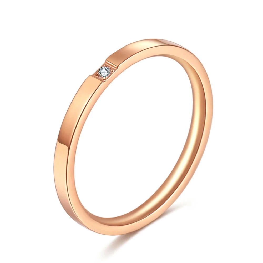 Титановые кольца из нержавеющей стали для женщин серебряного цвета 8 мм циркония Обручальные кольца маленькие CZ объемные модные ювелирные изделия оптом - Цвет основного камня: A 16