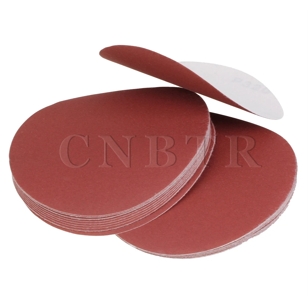 

CNBTR Brick Red Hook and Loop 150mm 6 Inch Sanding Discs 320Grit Sandpaper Circular Pads Pack of 200