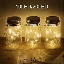 Солнечный открытый водонепроницаемый Светлячок прозрачный падение сопротивление пластиковая бутылка свет Валентина Свадебная светодиодная гирлянда