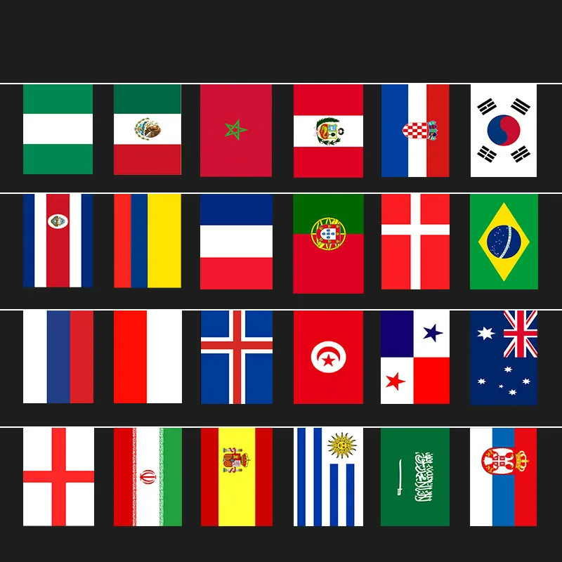 

New 14*21cm 20*28cm 32 countries Flag World Banner Bunting String Flags Hotel bar Mall party decoration DIY flag