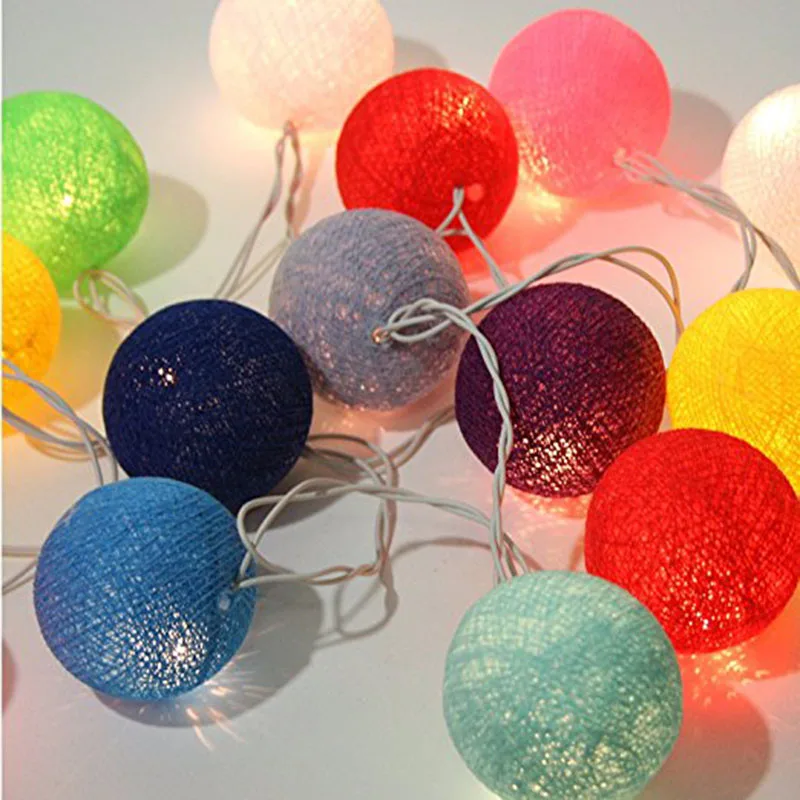 

ball string lights, tree lights lantern cotton ball lamp,9.8ft long LED Fairy String Lights Christmas Wedding Holiday, Patio