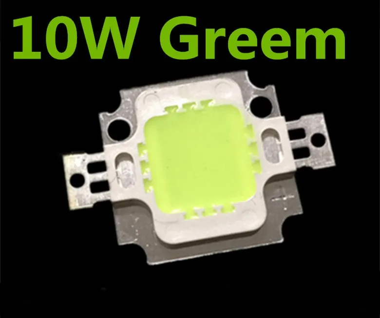 WAVGAT 10W LED chip Integrated Green High power 10w Beads Led 450-540lm led Chips 10PCS | Электронные компоненты и