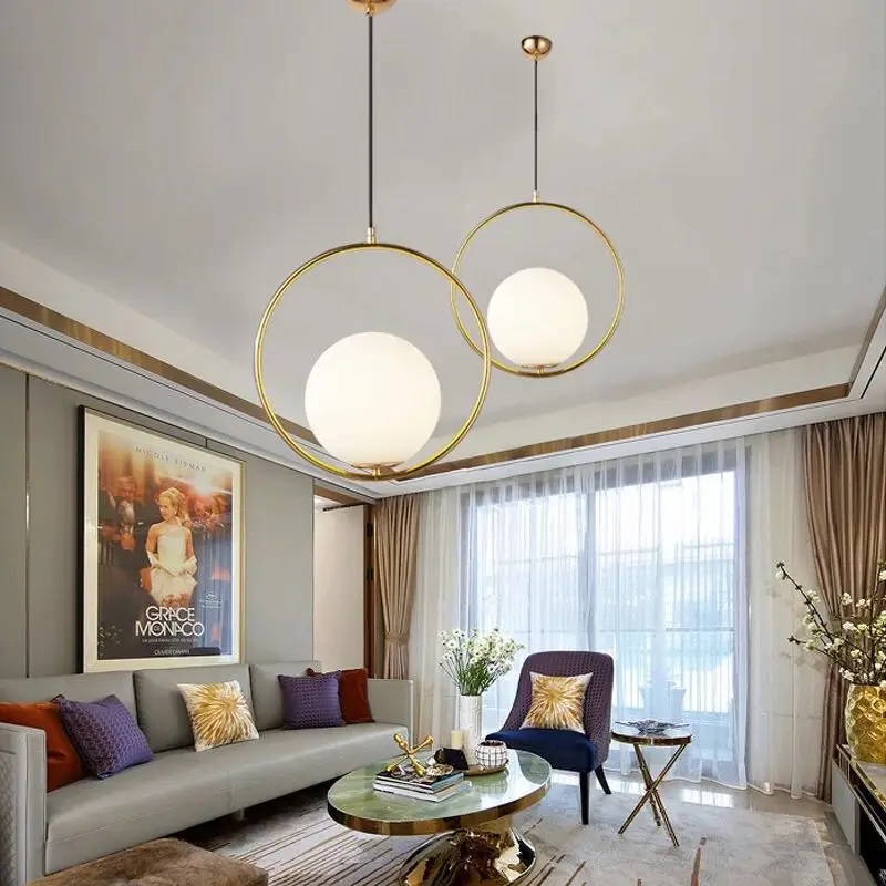  Nordic Glass Ball Pendant Light Modern Round Global Hanging Light /pendant lamp Decorative Pendant  - 32851343803