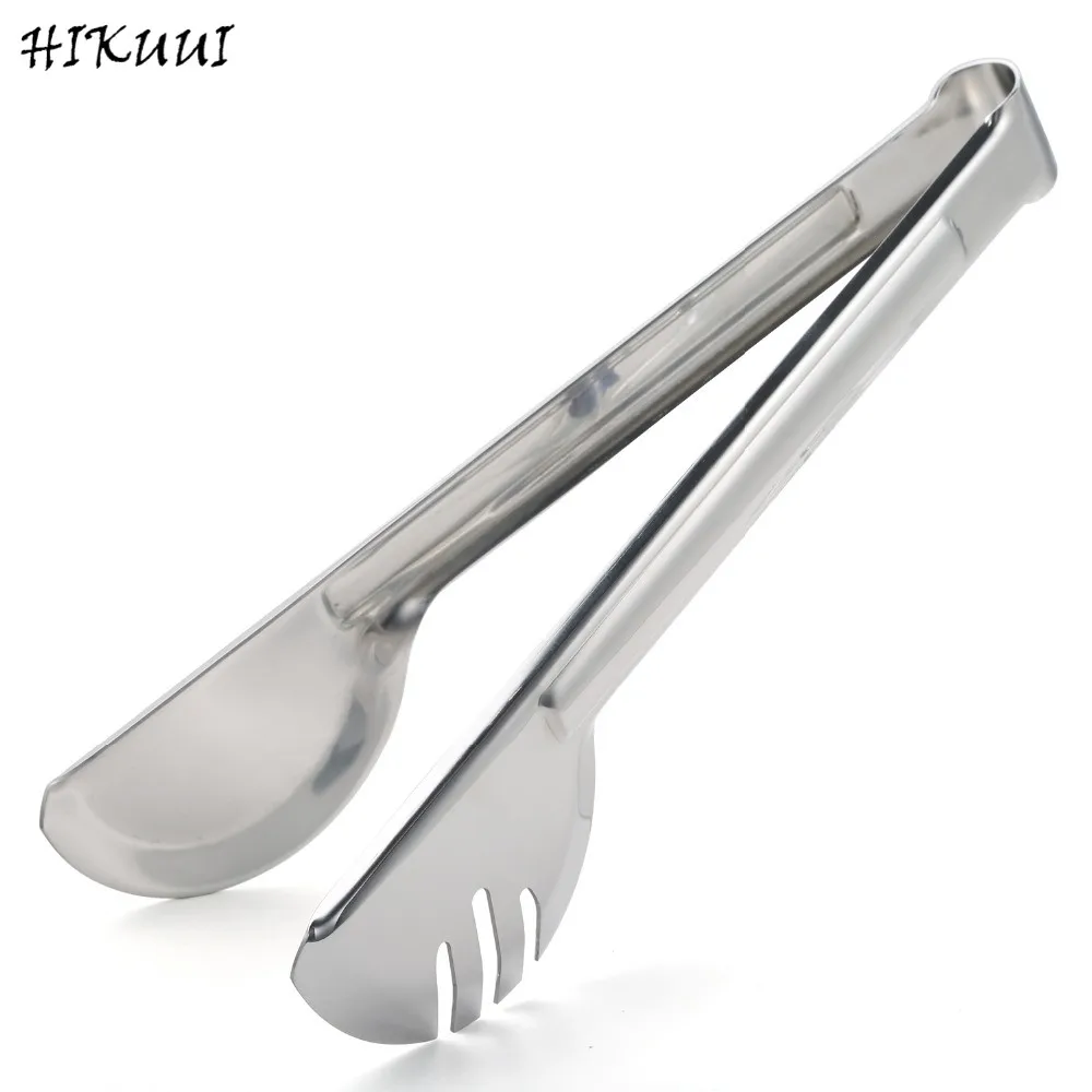 1 pc Stainless Steel Food Tongs Food Clip BBQ Tongs Non Stick Heat