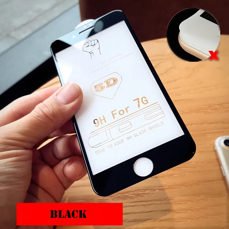 LITBOY Neue 5D Volle Abdeckung Rand Gehärtetem Glas Für iPhone 8 7 6 Plus Screen Protector Für iPho