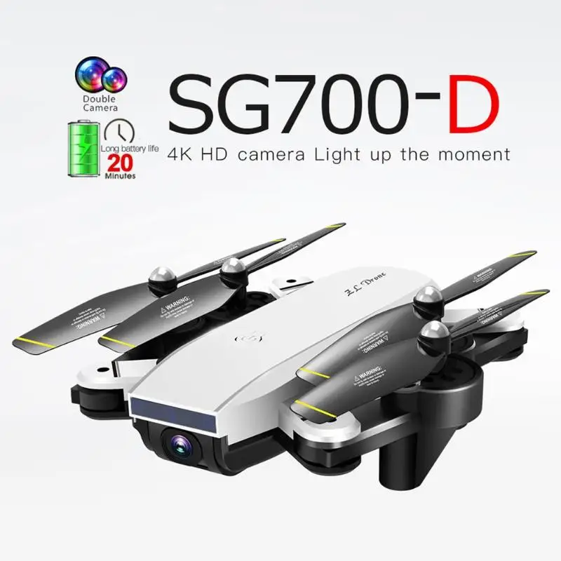 

SG700-D Drone 4K or 1080P or 720P Folding Optical Flow Drone Dual Camera Wide-angle WiFi RC Helicopter Quadcopter with Camera