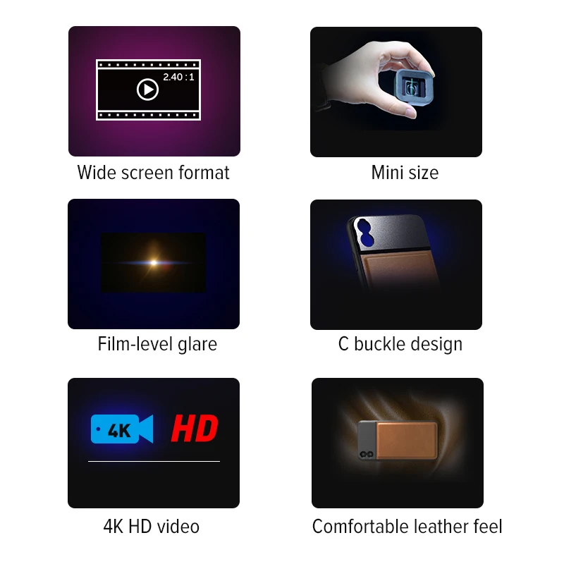 APEXEL 1.33X анаморфный объектив широкоформатный видеосъемка деформация объектив камеры мобильного телефона с c-креплением чехол для iPhone huawei