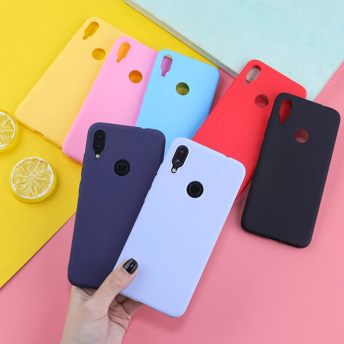Чехол-накладка для Redmi Note 7 Чехол мобильного телефона Карамельный цвет силикона