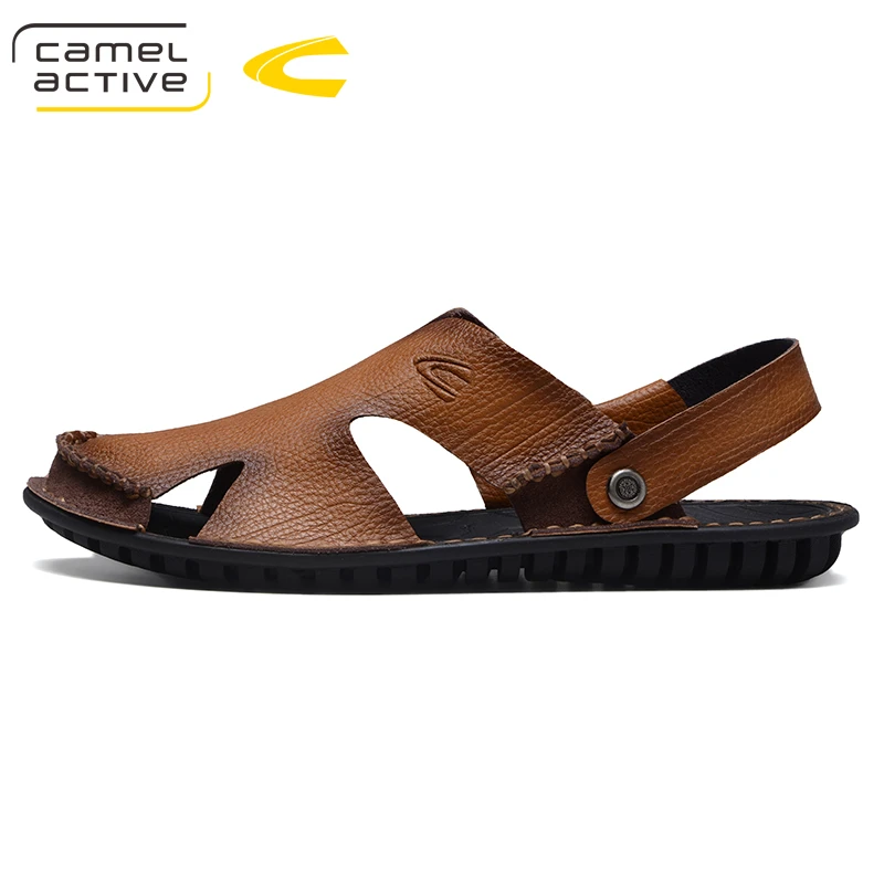 

Camel Active Men's Summer Shoes New Breathable Lighted Casual Outdoor Shoes Beach Genuine Leather Men Sandals High Quality 18129