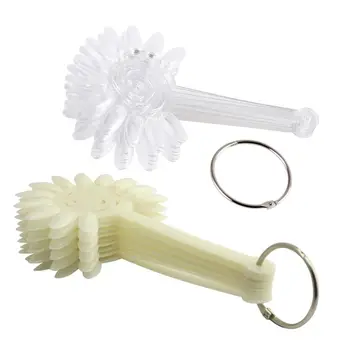 

2pcs Nail Art Design Display Practice Tool Sunflower Shape Wheel Rack Nail Tips Sticks Board for Nail Salon Home DIY