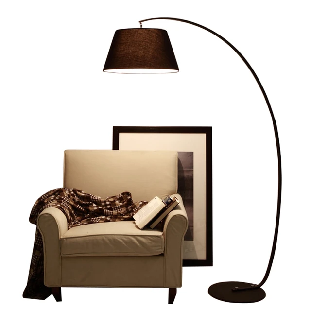 Moderne Vissen Vloerlamp eenvoudige leven zwart wit lampenkap ... Moderne Vissen Vloerlamp eenvoudige leven zwart wit lampenkap ...