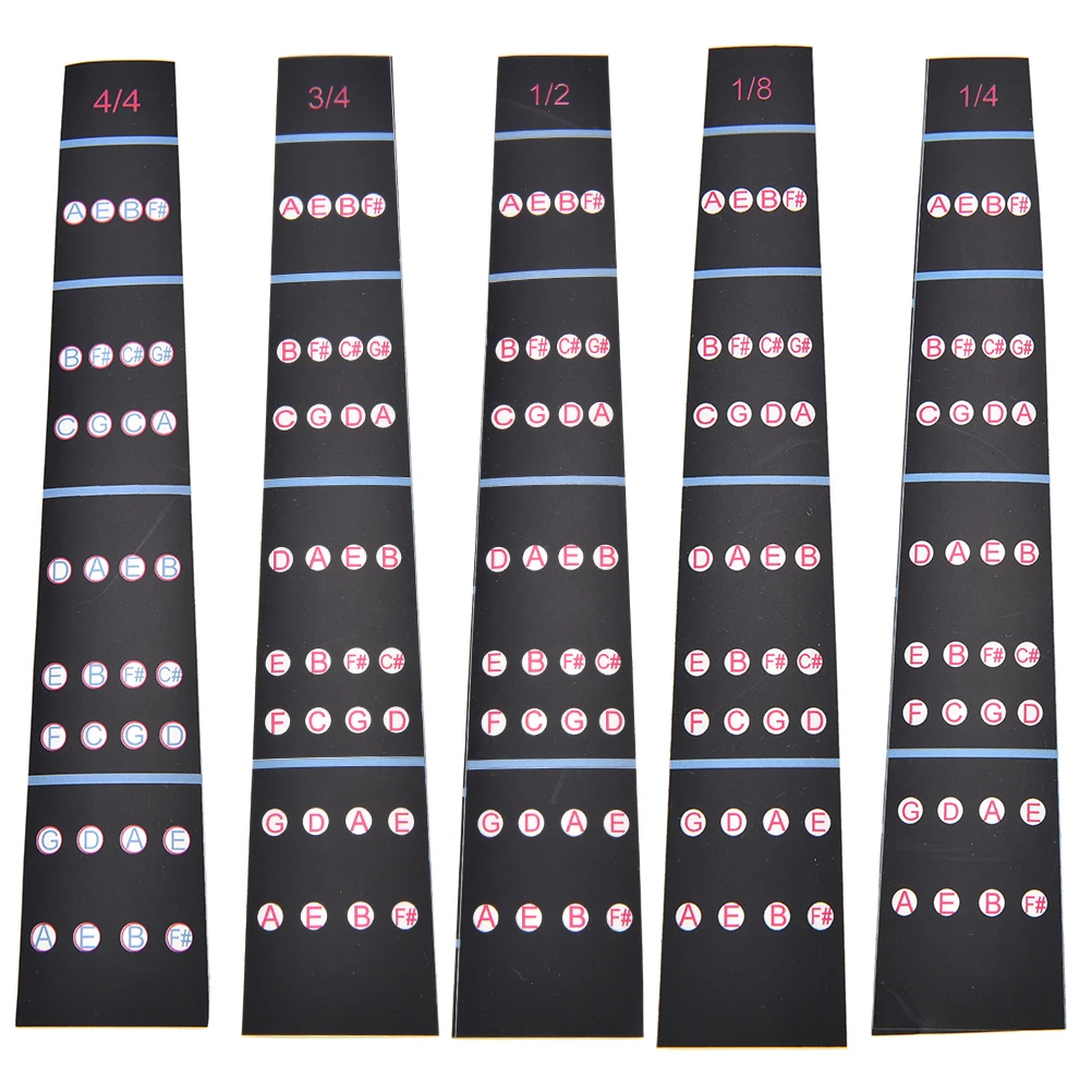 

1/8-4/4 Violin Intonation Stickers Fretboard Marker Beginners Learning Violin Fingerboard Sticker
