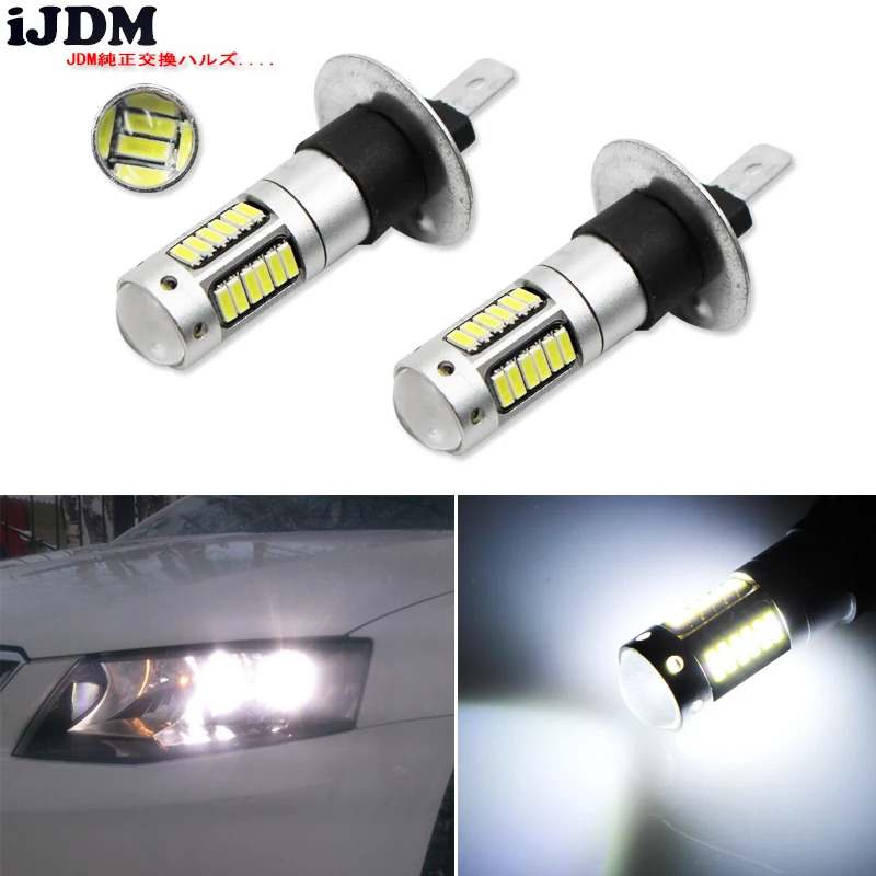 Светодиодные Сменные лампы высокой мощности 6000K White 30 SMD 4014 H1 для автомобильных