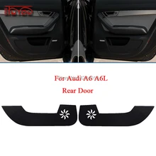 Для Audi A6 A6L автомобиля внутри дверь задняя крышка с защитой от царапин Защита Анти Удар декоративные подушечки автомобиля Стикеры 4 предмета в комплекте