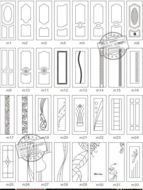 Dessin De Diagramme Vectoriel Pour Decoration De Porte 192 Pieces Format Dxf Eps Rr Pour Gravure De Decoupe Cnc Aliexpress