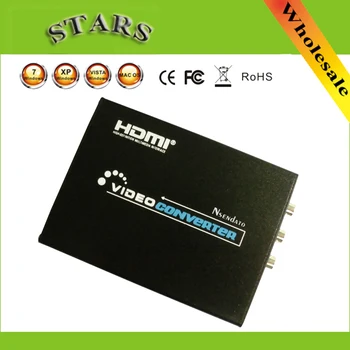 

HD Audio video Converter Box HDMI to AV S-Video Adapter 1080P HDMI2AV Support NTSC PAL CVBS Output Black,wholesale Free Shipping
