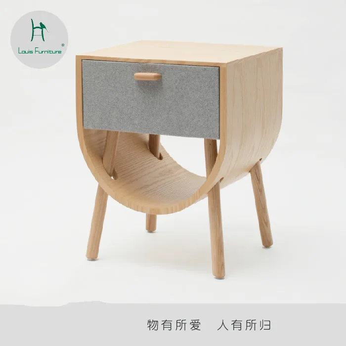 

Louis Fashion Nightstands Nordic Bedside Cabinet Solid Wood Simple Modern Bedroom Furniture