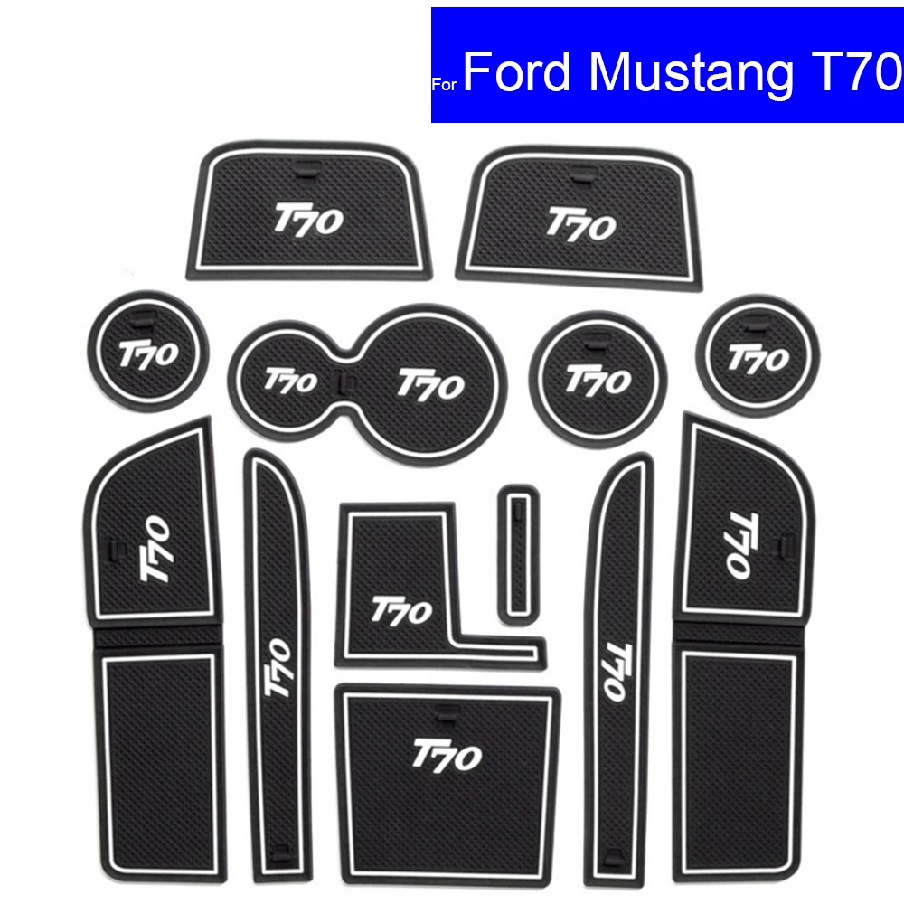Противоскользящие коврики для дверей Ковров подстаканников Ford Mustang T70 2015 2016 2017