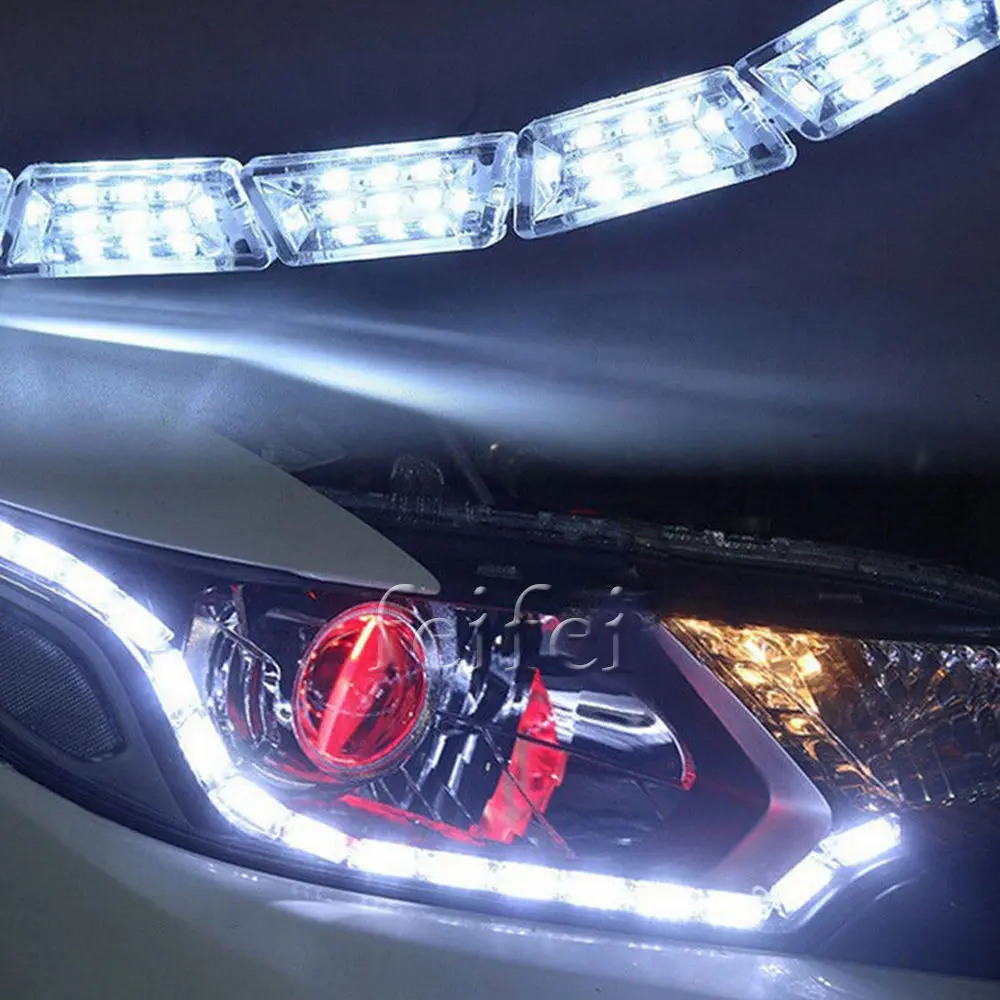 2x 8W Switchback LED Strip Lights With Sequential Signal For Headlight
