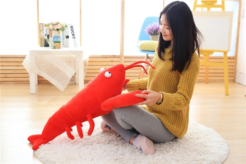 80cm big simulation animal lobster plush toy big stuffed cartoon  red crayfish doll pillow for kids gift 31inch DY50172(4)