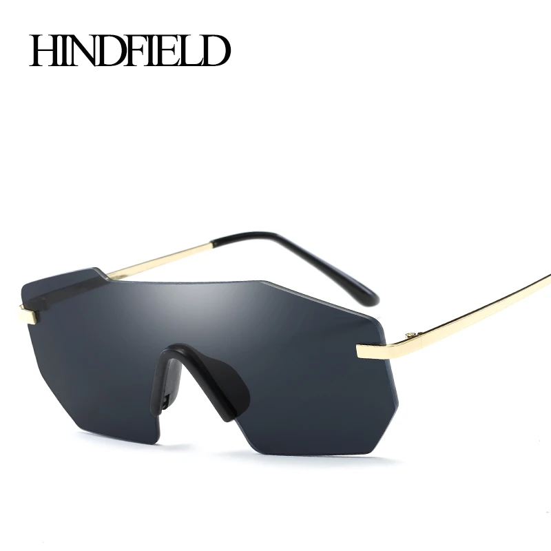 

HINDFIELD Fashion Oversized Sunglasses Women Brand Designer Sunglasses Vintage Metal Frame Glasses Woman oculos de sol feminino