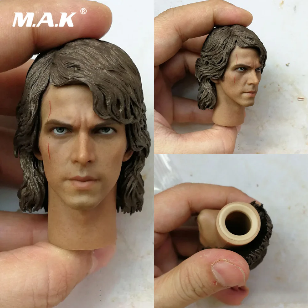 EHTOYS 1/6 Male Planted Hair Head Sculpt Hayden Christensen Anakin Skywalker Toy 