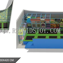 Заводская цена батут парк CE сертифицированный Крытый коммерческий батут парк HZ-LG036