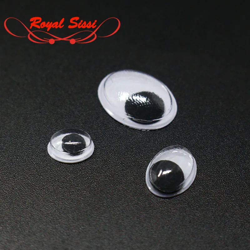 

100 pcs/set Oval 3D Movable Doll Eyes Holographic 3 Sizes Black & White Fish DIY Baits Eyes Fly Fishing Tying Jigs Accessories