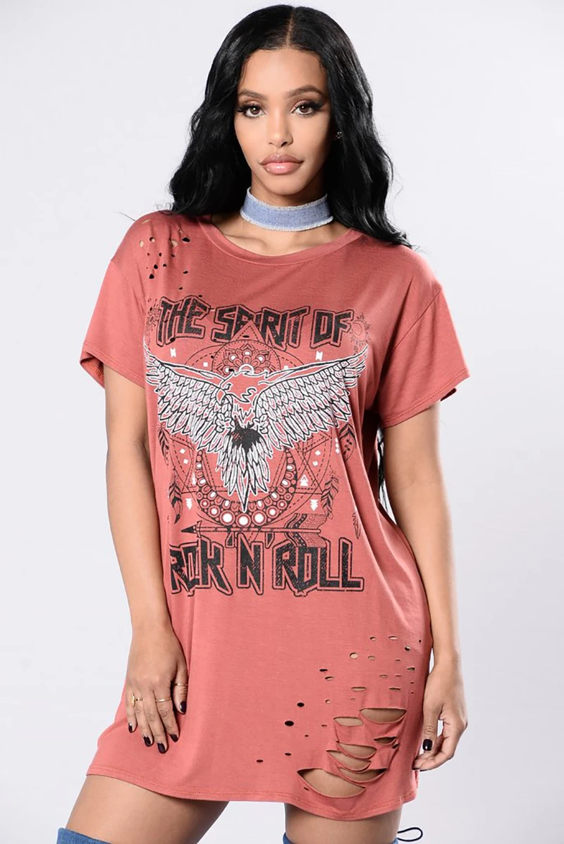 rock n roll t shirt dress