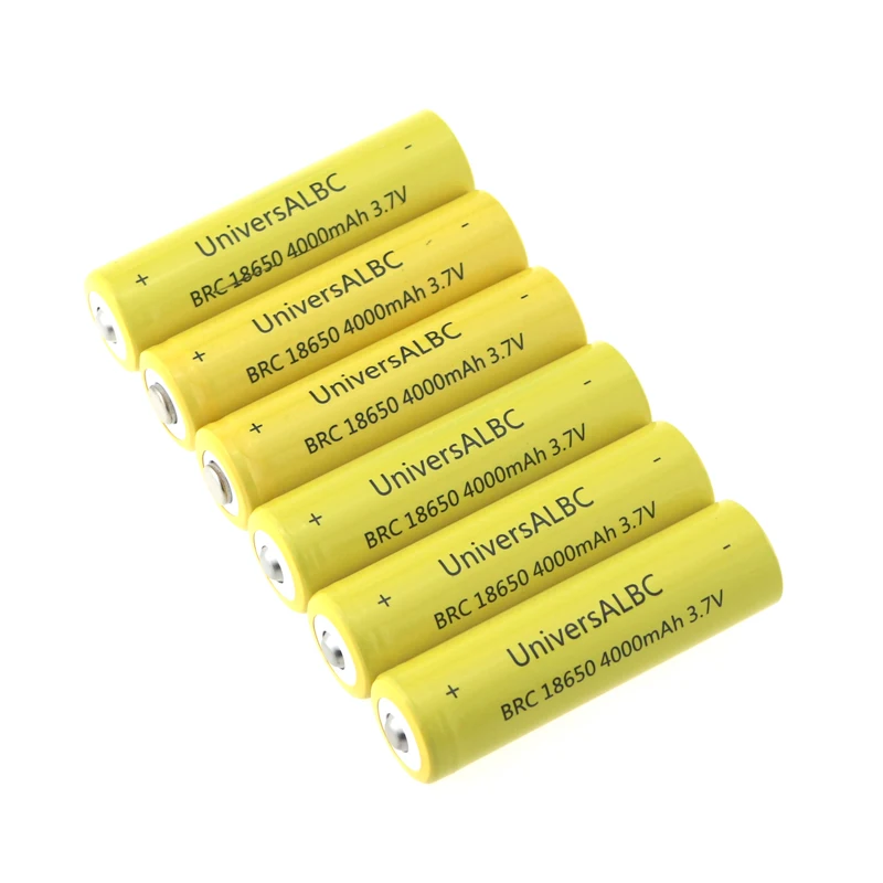 BRC 18650 4000mAh 3.7V Battery Rechargeable Li-ion 18650 Battery For Flashlight Headlamp Power Bank Shaver Fan