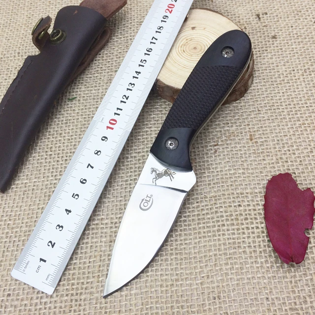 Newest Hunting COLT Fixed Knife 8CR8Mov Ebony Handle Small ...